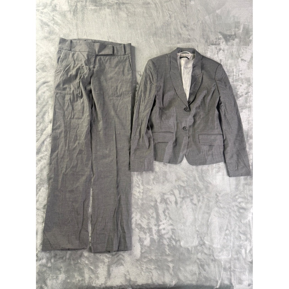 Hugo Boss Suit Women's Size Uk 8 US 4 Gray 2 Piece Stretch Classic Preppy